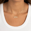  Solid Heart Accented Nameplate Necklace 14K - Adina Eden's Jewels