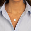  Elongated Pavé Heart Necklace - Adina Eden's Jewels