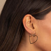  Solid Open Heart Hoop Earring 14K - Adina Eden's Jewels