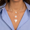  Pave Elongated Puffy Hearty Pendant Necklace - Adina Eden's Jewels