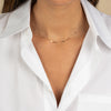  Solid Scattered Mini Dangling Disc Necklace 14K - Adina Eden's Jewels