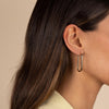  Solid Oval Shape Hoop Earring 14K - Adina Eden's Jewels