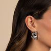  Solid Fluid Ridged Puffy Stud Earring - Adina Eden's Jewels