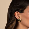  Solid Swirled Square Stud Earring - Adina Eden's Jewels