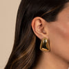  Fluted Rim Statement Stud Earring - Adina Eden's Jewels