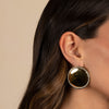  Pave Outlined Round Statement Stud Earring - Adina Eden's Jewels