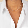  Diamond Three Prong Solitaire Chain Tennis Necklace 14K - Adina Eden's Jewels