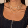  CZ Three Prong Chain Tennis Necklace - Adina Eden's Jewels