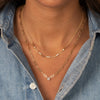  CZ Scattered Paperclip Necklace - Adina Eden's Jewels