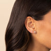  Diamond Multi Shape Mini Bar Stud Earring 14K - Adina Eden's Jewels