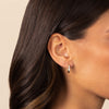  Diamond Scattered Paperclip Huggie Earring 14K - Adina Eden's Jewels