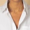  Dainty CZ X Pearl Dangling Necklace - Adina Eden's Jewels