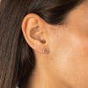  Diamond Triple Baguette Stud Earring 14K - Adina Eden's Jewels