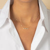  Solid/Pave Diamond Shape Bar Necklace - Adina Eden's Jewels