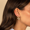  Double Teardrop CZ Dangle Huggie Earring - Adina Eden's Jewels