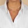  Pave Square Half Tennis Choker - Adina Eden's Jewels