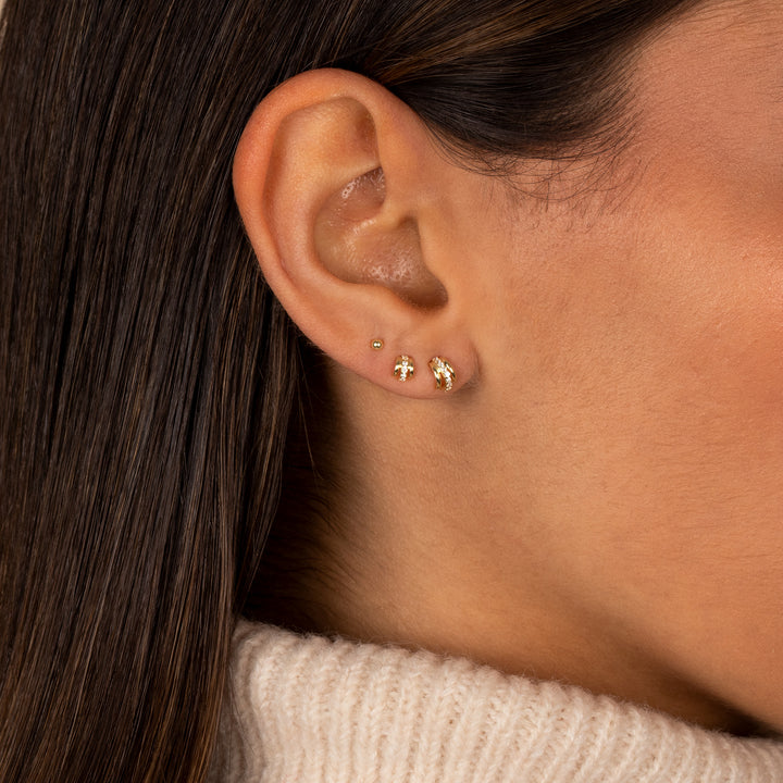 Solid/Pave Hoops & Studs Earring Combo Set - Adina Eden's Jewels