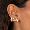 Pave X Multi Fancy Cage Stud Earring - Adina Eden's Jewels