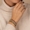 Colored Baguette CZ Bezel Tennis Bangle - Adina Eden's Jewels