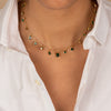 Colored Multi Shape Bezel Shaker Necklace - Adina Eden's Jewels