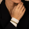 Wide Ridged Bangle Bracelet - Adina Eden's Jewels