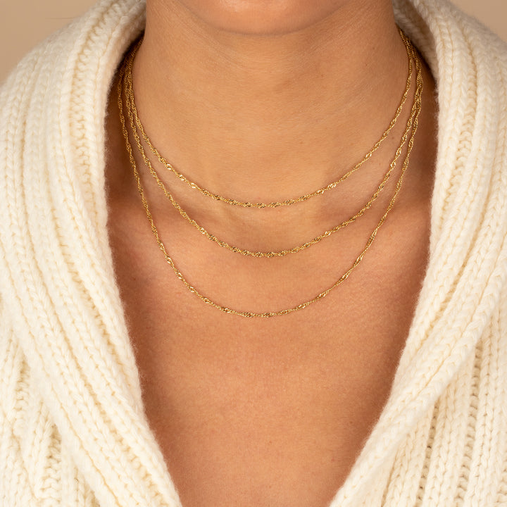 Baby Twisted Rope Chain Necklace - Adina Eden's Jewels