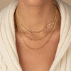 Solid Dangling Discs Cuban Link Necklace Combo Set - Adina Eden's Jewels