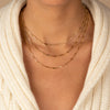 Solid Bar X Ball Chain Necklace - Adina Eden's Jewels