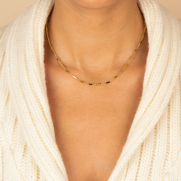 Solid Cylinder Chain Necklace - Adina Eden's Jewels