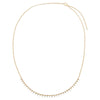  Diamond Round X Baguette Tennis Choker 14K - Adina Eden's Jewels