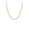 14K Gold Diamond Bezel Baguette Half Tennis Necklace 14K - Adina Eden's Jewels