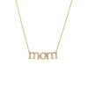 14K Gold Diamond Pave "Mom" Necklace 14K - Adina Eden's Jewels