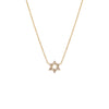 14K Gold Mini Diamond Star of David Necklace 14K - Adina Eden's Jewels