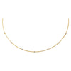 14K Gold Diamond Scattered Stones Wire Necklace 14K - Adina Eden's Jewels