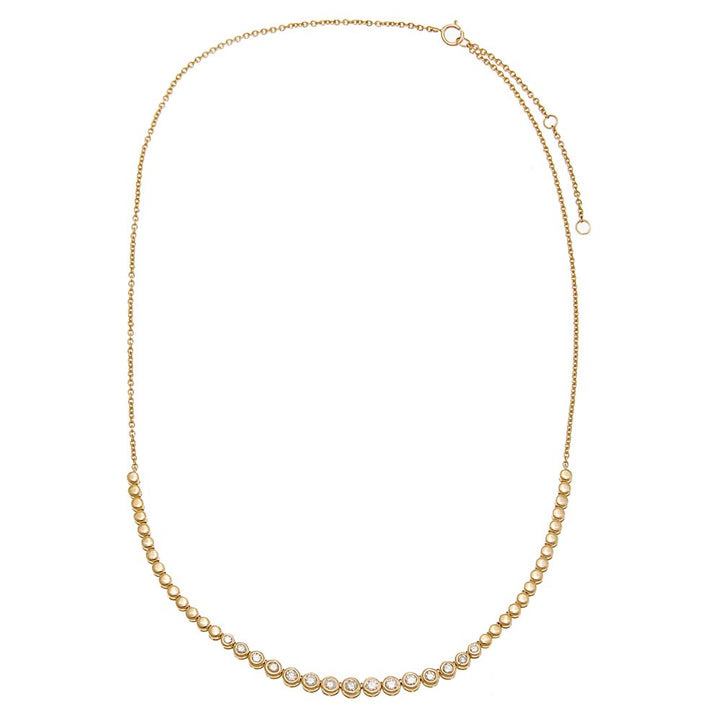  Diamond Bezel Half Tennis Choker 14K - Adina Eden's Jewels