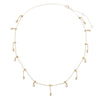  Diamond X Pearl Shaker Bezel Necklace 14K - Adina Eden's Jewels