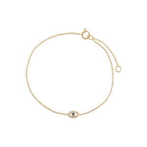 Diamond 4 Leaf Clover Flower Bracelet 14K | Adina Eden Jewels
