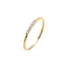 14K Gold / 6 Diamond Pave Accented Dainty Ring 14K - Adina Eden's Jewels