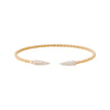  Diamond Pave Claw Beaded Flexible Bangle 14K - Adina Eden's Jewels