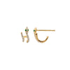 14K Gold Diamond Pave Snake Cage Stud Earring 14K - Adina Eden's Jewels