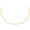 14K Gold Diamond Scattered Bezel X Solid Choker Necklace 14K - Adina Eden's Jewels