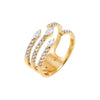 14K Gold Diamond Three In One Statement Ring 14K - Adina Eden's Jewels