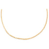  Solid Hearts Tennis Necklace 14K - Adina Eden's Jewels