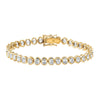 14K Gold Lab Grown Diamond Oval Bezel Tennis Bracelet 14K - Adina Eden's Jewels