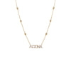 14K Gold Diamond Pave X Bezel Nameplate Chain Necklace 14K - Adina Eden's Jewels