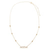  Diamond Pave X Bezel Nameplate Chain Necklace 14K - Adina Eden's Jewels