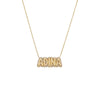 14K Gold Diamond Pave Outlined Bubble Nameplate Necklace 14K - Adina Eden's Jewels