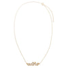  Diamond Pave X Heart Accented Nameplate Necklace 14K - Adina Eden's Jewels