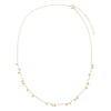  Solid Scattered Mini Dangling Disc Necklace 14K - Adina Eden's Jewels