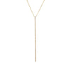 Diamond Half Carat Tennis Drop Lariat Necklace 14K